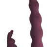 Бордовая вибронасадка для двойного проникновения Jungle Bunny - 17 см. купить в секс шопе