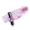 Розовая насадка на фаллос с вибрацией - 13 см. купить в секс шопе