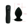 Черный виброплаг с выносным пультом Anal Plug XL - 11,4 см. купить в секс шопе
