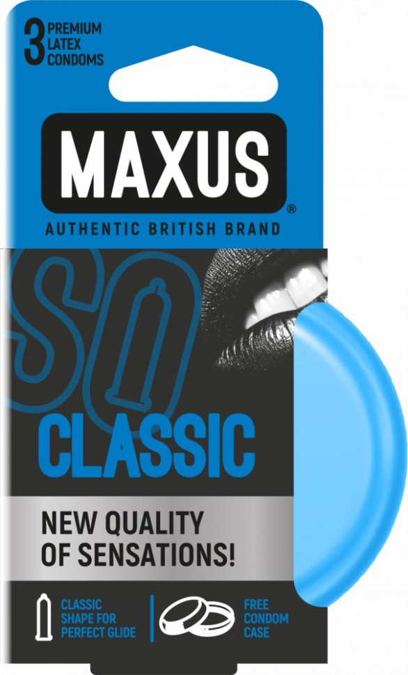 Классические презервативы в железном кейсе MAXUS Classic - 3 шт. купить в секс шопе