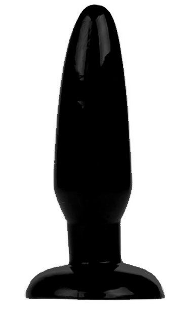Чёрная анальная пробка с присоской - 13,5 см. купить в секс шопе