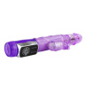 Фиолетовый ротатор с возвратно-поступательными движениями и клиторальным стимулятором - 24 см. купить в секс шопе