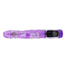 Фиолетовый ротатор с возвратно-поступательными движениями и клиторальным стимулятором - 24 см. купить в секс шопе