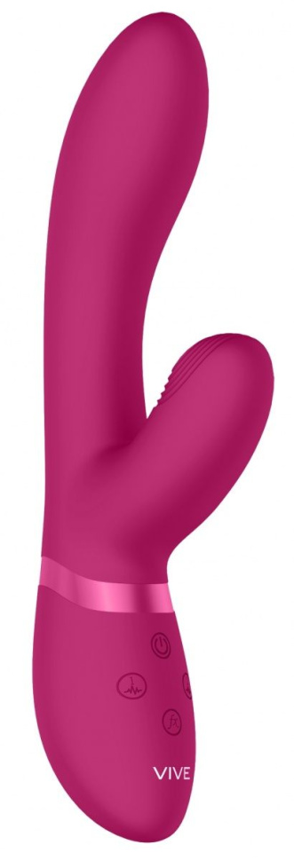 Розовый вибромассажер Kyra - 21,3 см. купить в секс шопе