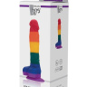 Разноцветный фаллоимитатор-реалистик COLOURFUL DILDO - 20 см. купить в секс шопе