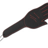 Чёрная шлёпалка Slapper Hand в виде ладошки с контрастной строчкой - 30 см. купить в секс шопе