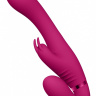 Розовый безремневой вибрострапон Suki со стимулятором клитора - 22 см. купить в секс шопе