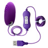 Фиолетовое виброяйцо с пультом управления A-Toys Cony, работающее от USB  купить в секс шопе