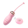 Розовое ребристое виброяйцо с пультом ДУ купить в секс шопе