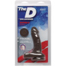 Коричневый фаллоимитатор с мошонкой на присоске The D Super D 6  Chocolate - 16,5 см. купить в секс шопе