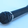 Чёрный профессиональный стек с тисненной ручкой - 73 см. купить в секс шопе