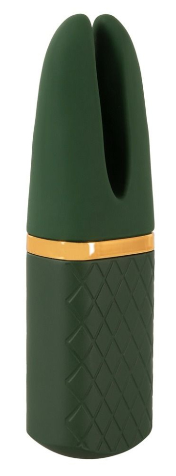 Зеленый вибратор Luxurious Split Tip Vibrator - 13,1 см. купить в секс шопе