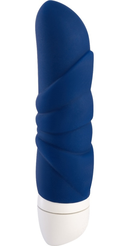 Синий мини-вибратор Jam - 12,7 см. купить в секс шопе