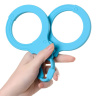 Голубые силиконовые наручники A-Toys без ключа купить в секс шопе