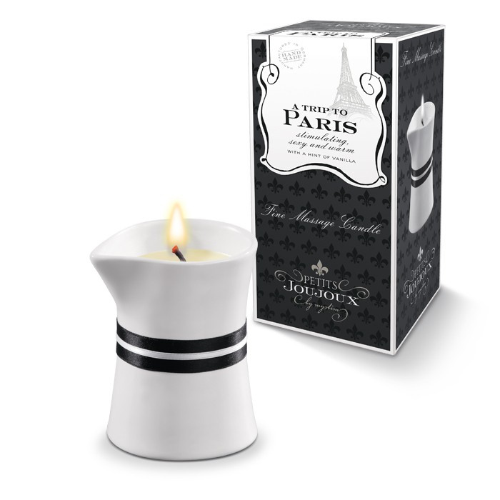 Массажное масло в виде малой свечи Petits Joujoux Paris с ароматом ванили и сандалового дерева  купить в секс шопе