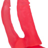 Двойной розовый фаллоимитатор на присоске - 15 см. купить в секс шопе