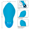 Голубой мини-вибратор Tremble Kiss - 12 см. купить в секс шопе
