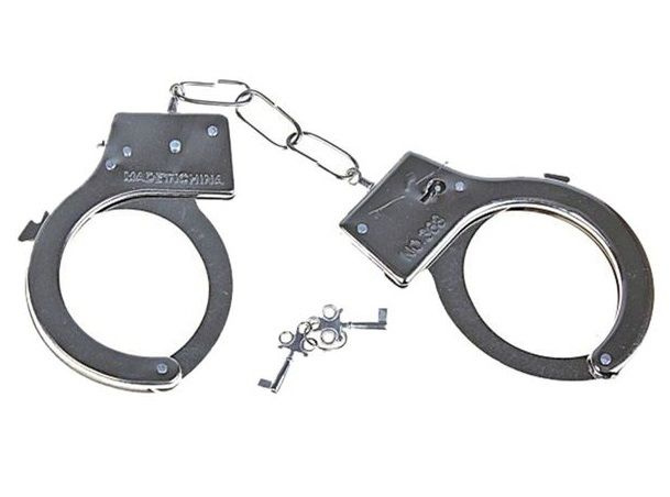 Металлические наручники с регулируемыми браслетами купить в секс шопе