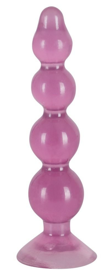Розовый анальный стимулятор-ёлочка Anal Beads - 13 см. купить в секс шопе