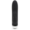 Черный вибратор с клиторальным отростком Greedy Girl Mini Rabbit Vibrator - 14 см. купить в секс шопе