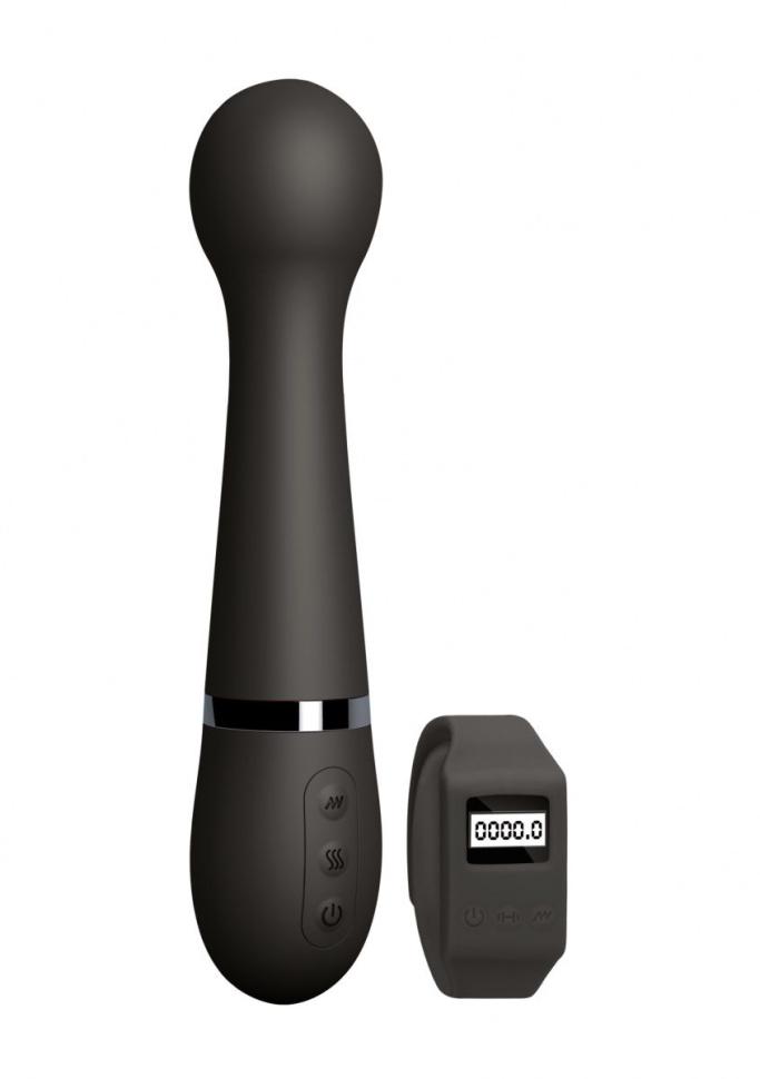 Черный вибромассажер Kegel Wand - 18,5 см. купить в секс шопе