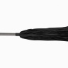 Черная многохвостовая плеть с витой ручкой - 63 см. купить в секс шопе