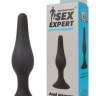 Чёрная анальная втулка Sex Expert - 10 см. купить в секс шопе
