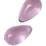 Нежно-розовые стеклянные вагинальные шарики в форме капелек купить в секс шопе
