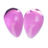 Нежно-розовые стеклянные вагинальные шарики в форме капелек купить в секс шопе