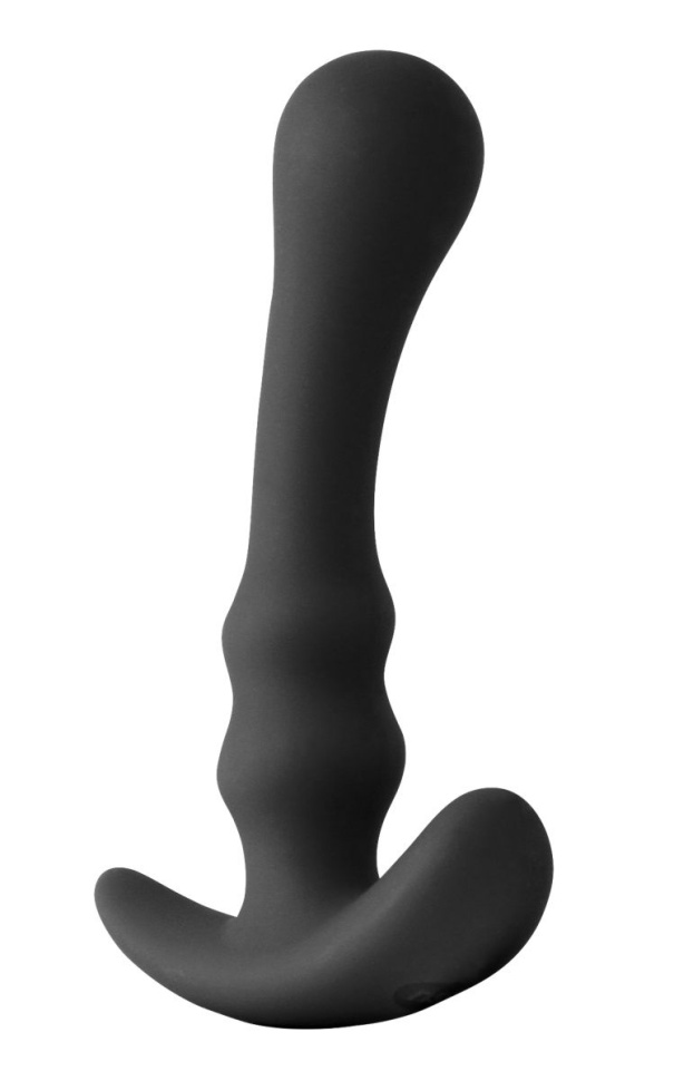 Черная силиконовая анальная пробка Pillager III - 14 см.  купить в секс шопе