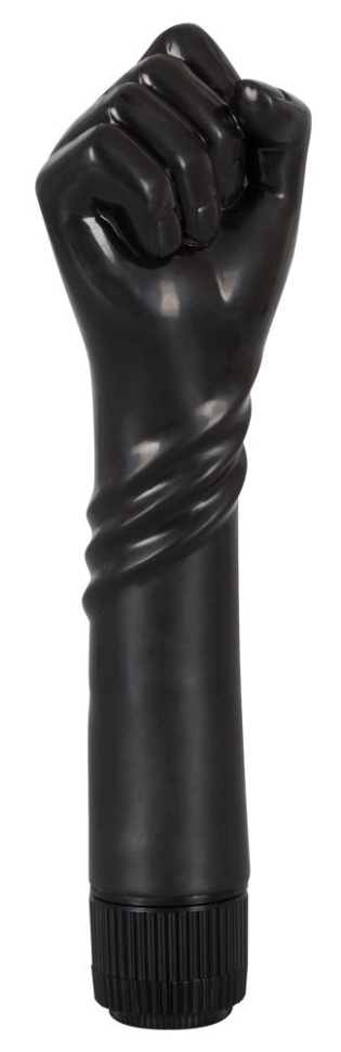 Чёрный вибратор-рука для фистинга The Black Fist Vibrator - 24 см. купить в секс шопе