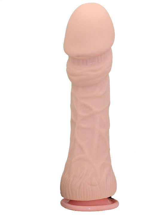 Вибратор-гигант на присоске из реалистичного материала - 26,5 см. купить в секс шопе