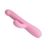 Розовый вибратор-ротатор Truman - 23,8 см. купить в секс шопе