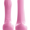Розовый вибромассажер Rock N Grind с пультом - 17,2 см. купить в секс шопе
