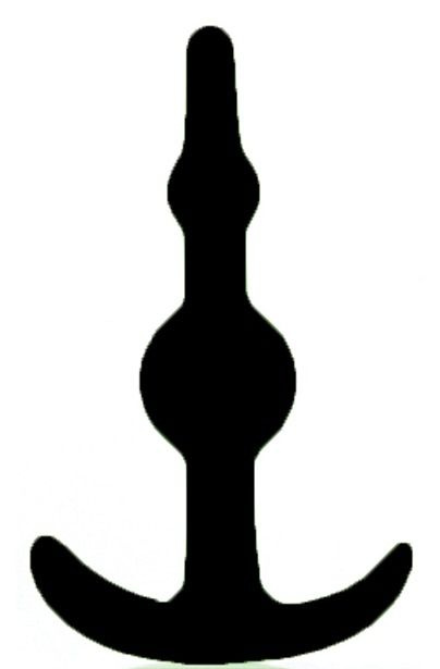 Чёрная анальная втулка SMILING SILICONE BUTT PLUG BLACK - 8,9 см. купить в секс шопе