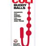 Красный анальный стимулятор COLT BUDDY BALLS - 18,5 см. купить в секс шопе