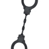 Черные силиконовые наручники A-Toys без ключа купить в секс шопе