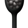 Черная анальная пробка с шариками внутри Rattler - 12,7 см. купить в секс шопе