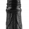 Черный фаллоимитатор-реалистик с мошонкой - 25 см. купить в секс шопе