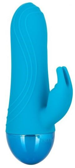Голубой мини-вибратор Tremble Please - 12 см. купить в секс шопе
