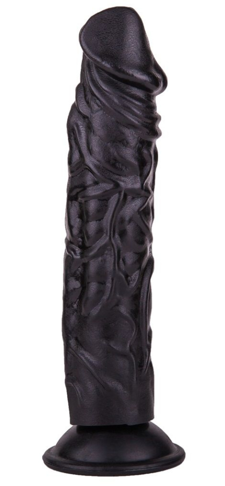 Чёрный фаллоимитатор без мошонки - 19,5 см. купить в секс шопе