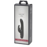 Черный вибратор с клиторальным отростком Greedy Girl Slimline Rabbit Vibrator - 22,8 см. купить в секс шопе