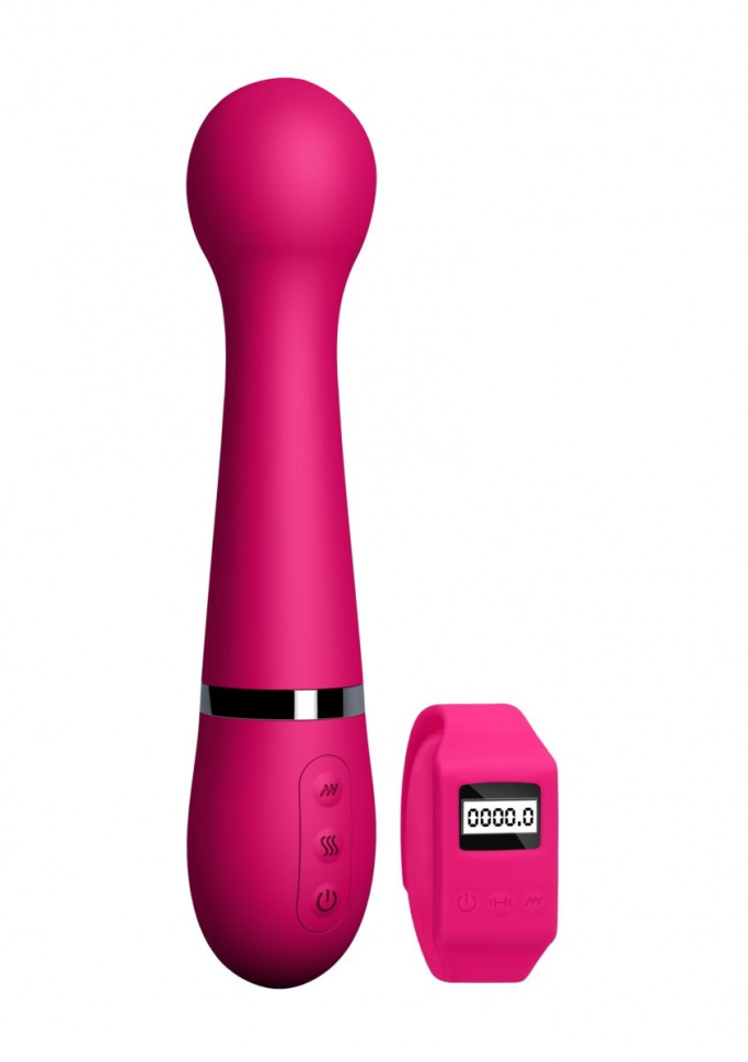 Розовый вибромассажер Kegel Wand - 18,5 см. купить в секс шопе