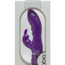 Фиолетовый вибратор с клиторальным отростком ABIA CHANIA - 15 см. купить в секс шопе