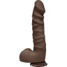 Коричневый фаллоимитатор на присоске The D Ragin  D 7.5  Chocolate - 19,05 см. купить в секс шопе