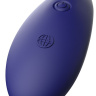 Синий конический стеклянный вибростимулятор с пультом ДУ и присоской - 10,2 см. купить в секс шопе