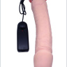 Телесный вибратор-гигант на присоске - 26,5 см. купить в секс шопе