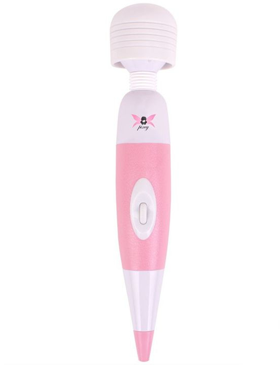 Бело-розовый, работающий от USB вибромассажёр Pixey Wand Pink Edition - 32 см. купить в секс шопе