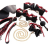 Черно-красный бондажный набор Bow-tie купить в секс шопе