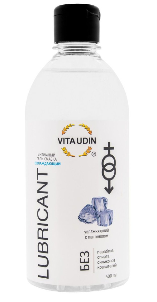 Охлаждающий интимный гель-смазка на водной основе VITA UDIN - 500 мл. купить в секс шопе